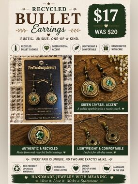 Recycled Bullet Earring
